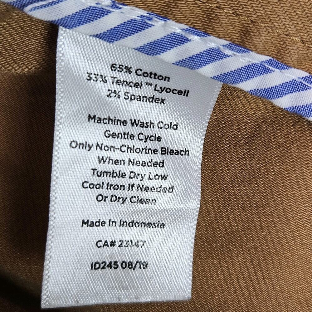 Talbots Safari Jacket Womans XS Camel Brown Twill Cotton Stretch Utility Outdoor - Picture 15 of 16